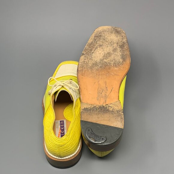 * RARE * MAURI Genuine Alligator / Shark Skin & Patent Leather / Men's 10M - Picture 13 of 14